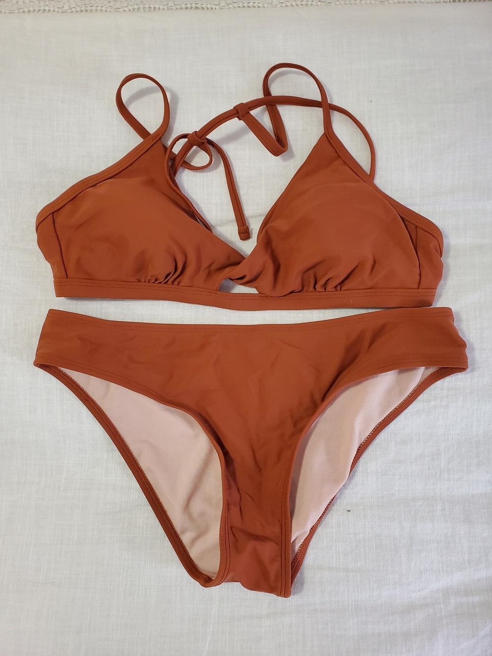 Cupshe Rust Triangle Bikini Set